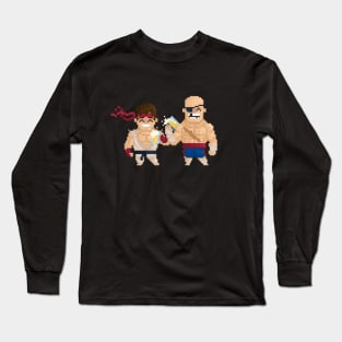 Retro Gamer Street Fighter Drinking Buds Long Sleeve T-Shirt